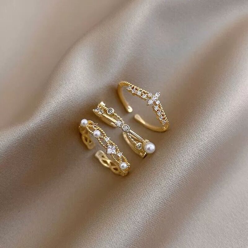 Bague ouverte tendance et personnalisée, style luxe discret (MAC233)