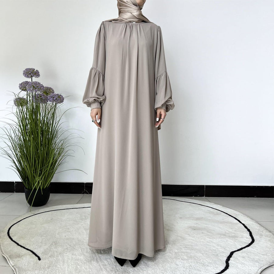 Abaya Chiffon Manches Lanterne Temperament (MA123)