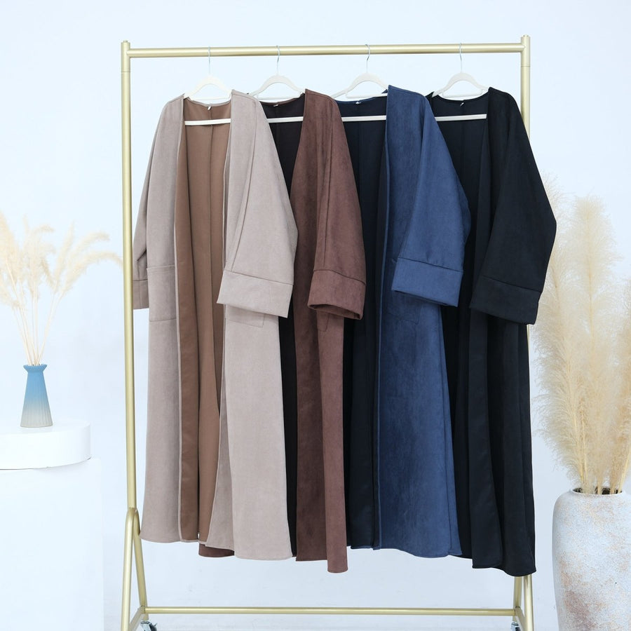 Cardigan Abaya Ouvert en Daim (MOA093)
