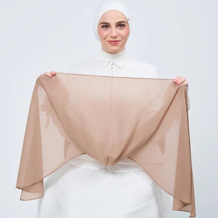 Hijab Instant en Mousseline avec Fermeture Magnétique (MH202)