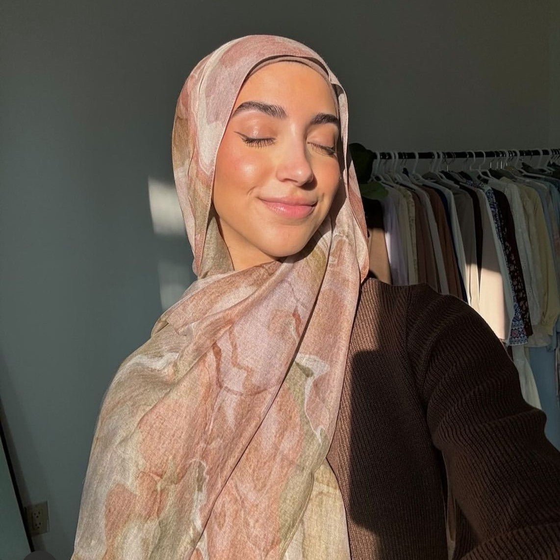 Hijab Imprimé Floral Aquarelle (MH103)