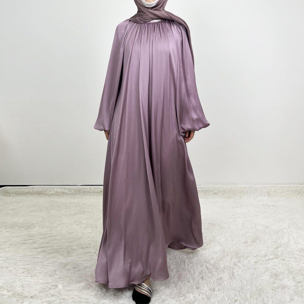 Abaya Luxueuse à Manches Lanterne et Coupe Ample (MA168)