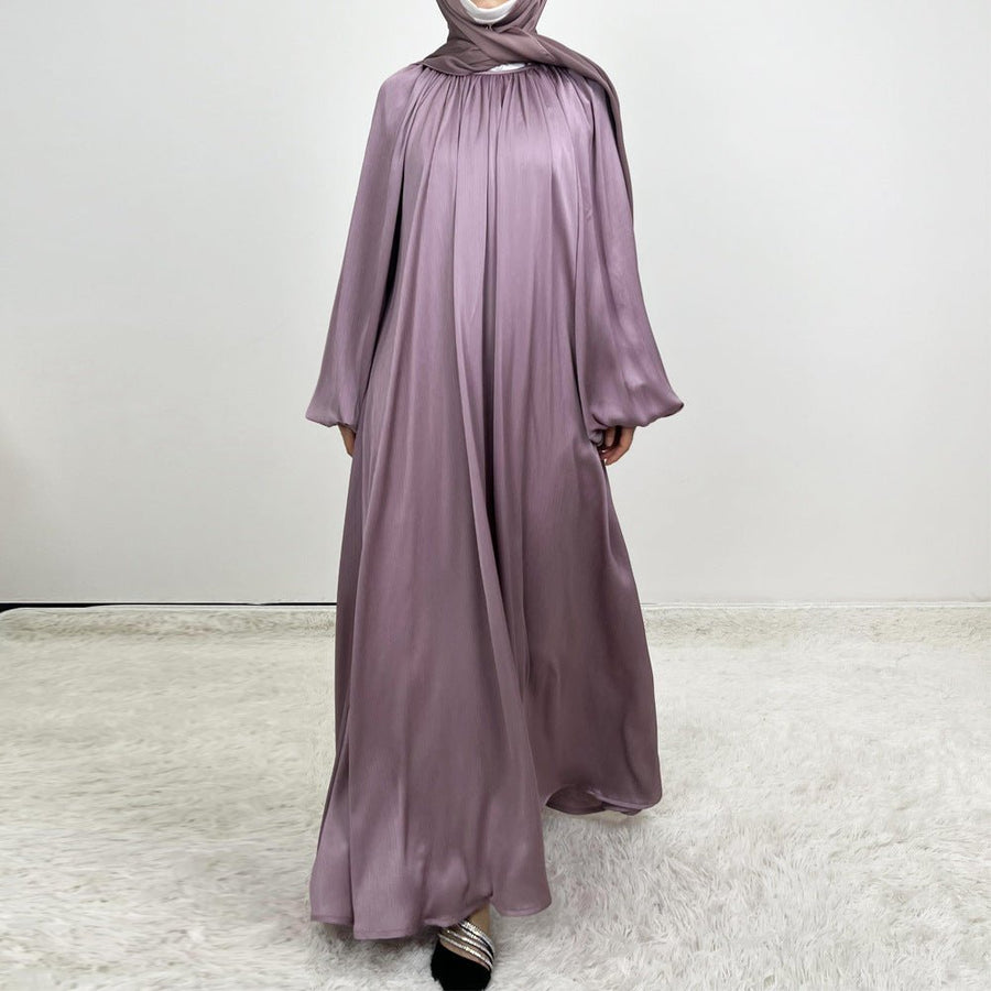 Abaya Luxueuse à Manches Lanterne et Coupe Ample (MA168)