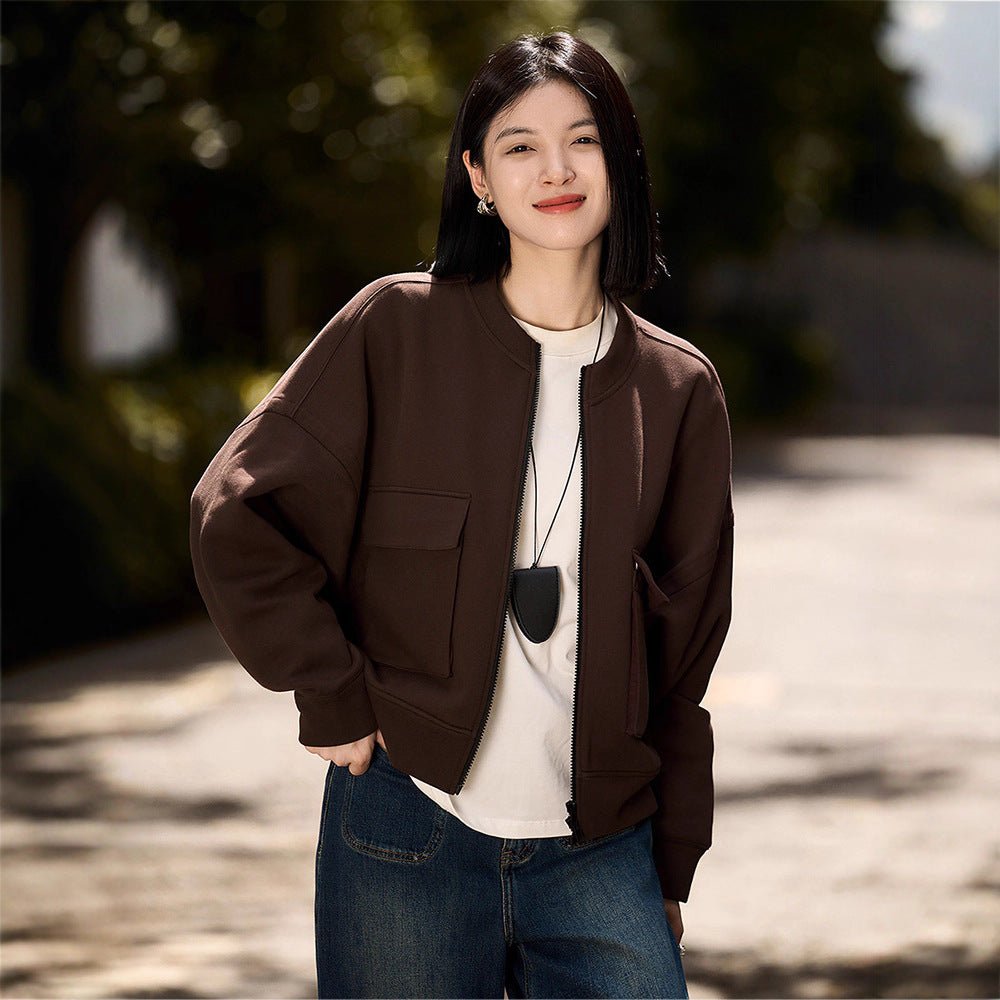 Veste Bomber Utilitaire | Veste à Poche Cargo Doublée en Polaire (MS245)