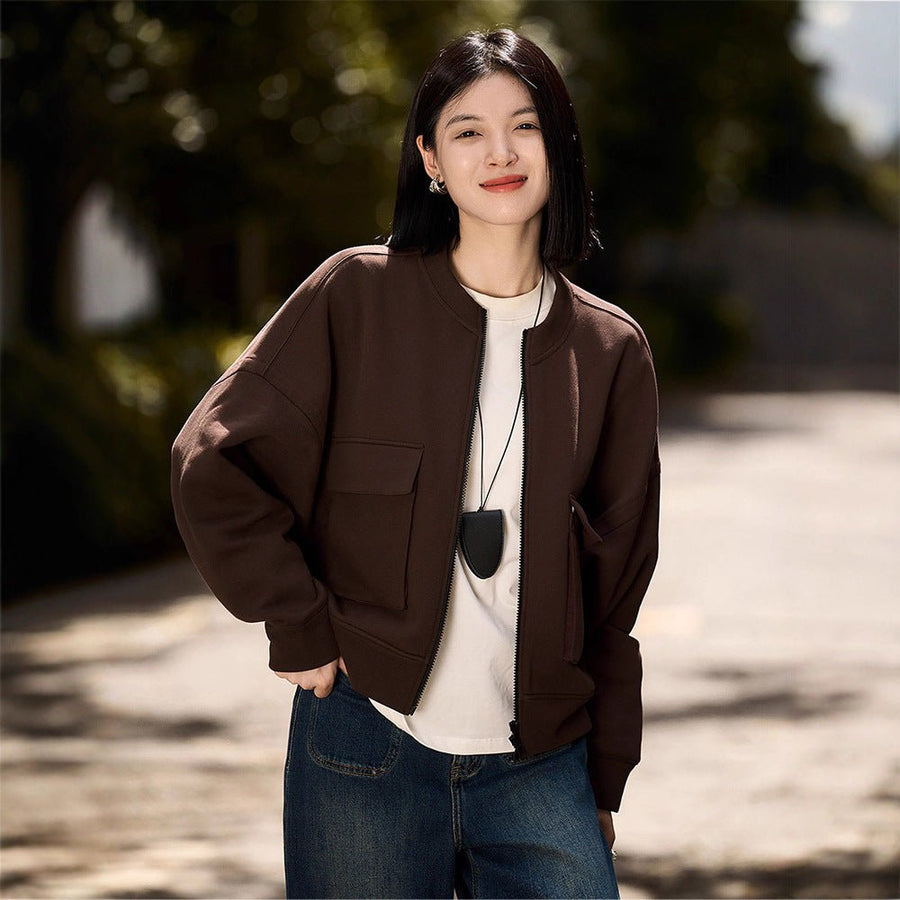 Veste Bomber Utilitaire | Veste à Poche Cargo Doublée en Polaire (MS245)