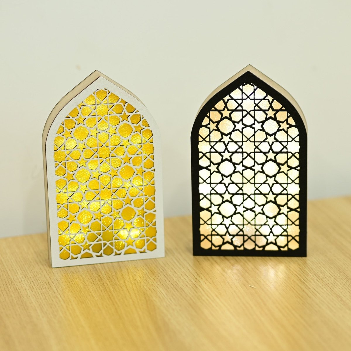 Décoration lumineuse LED en bois pour l'Aïd (MR070)