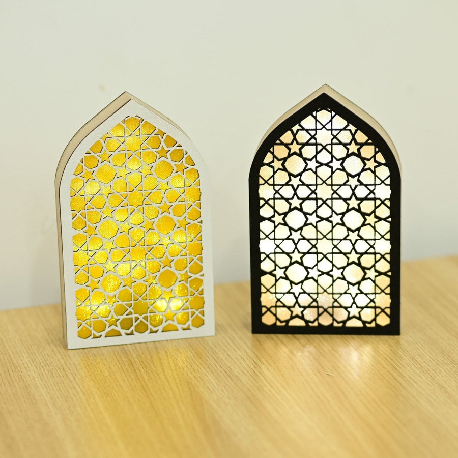 Décoration lumineuse LED en bois pour l'Aïd (MR070)