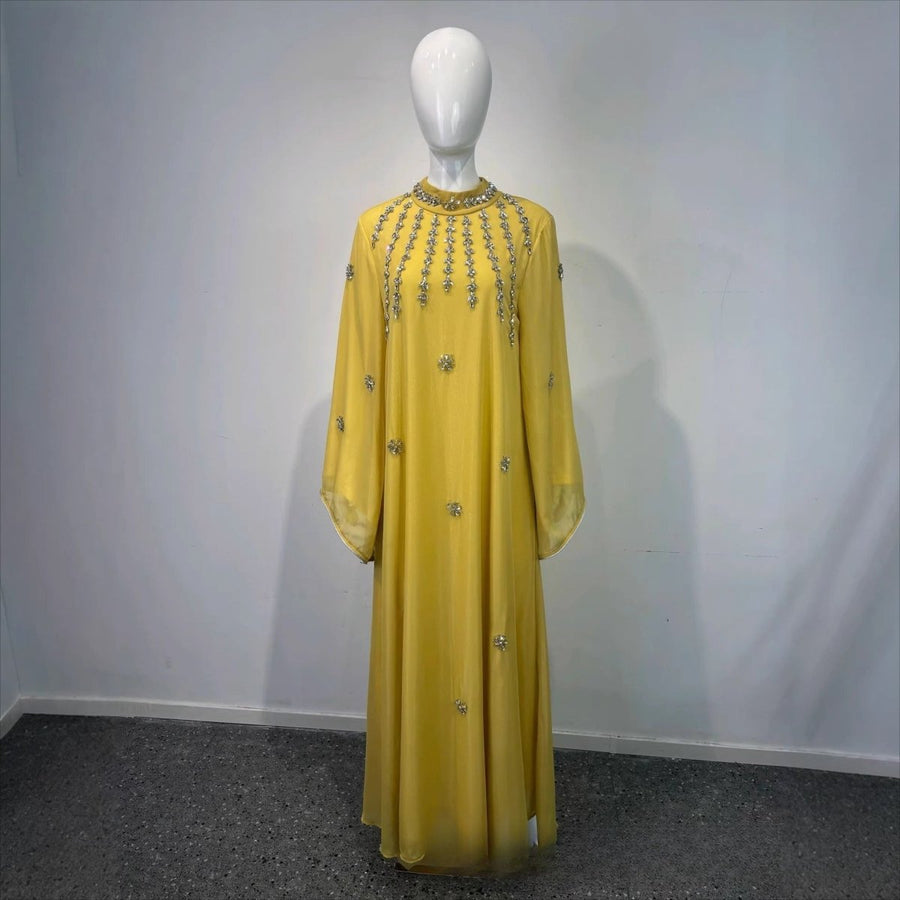 Abaya chauve-souris parsemée de strass (MA419)