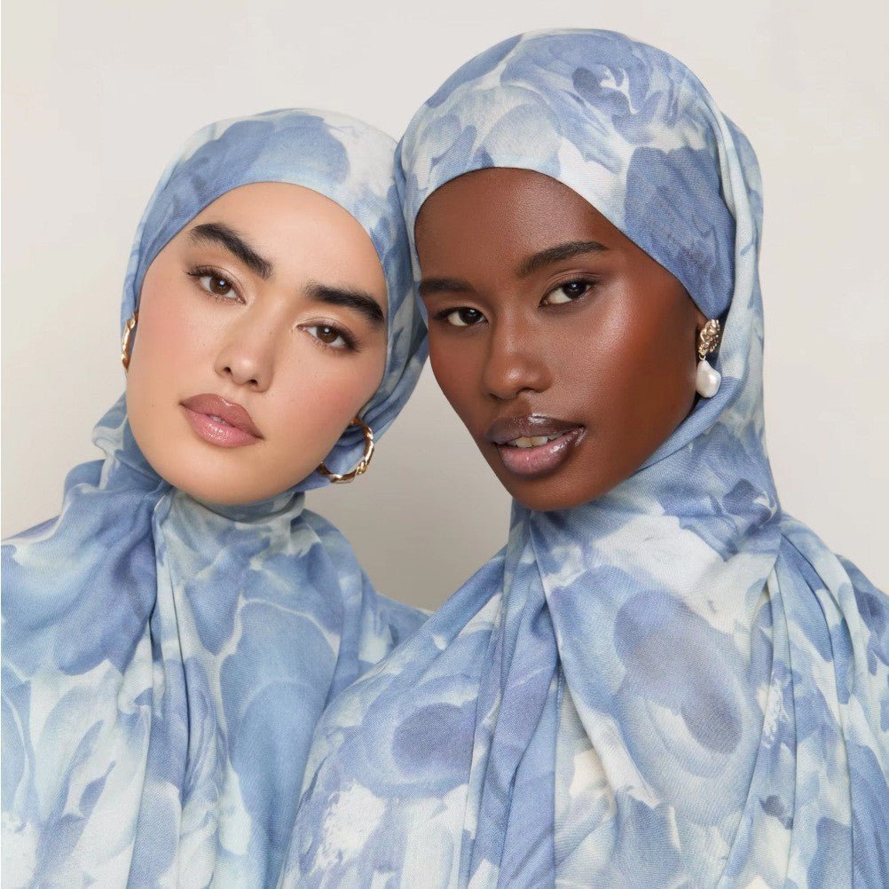Hijab Blossom Watercolor – Foulard polyvalent et doux (MH163)
