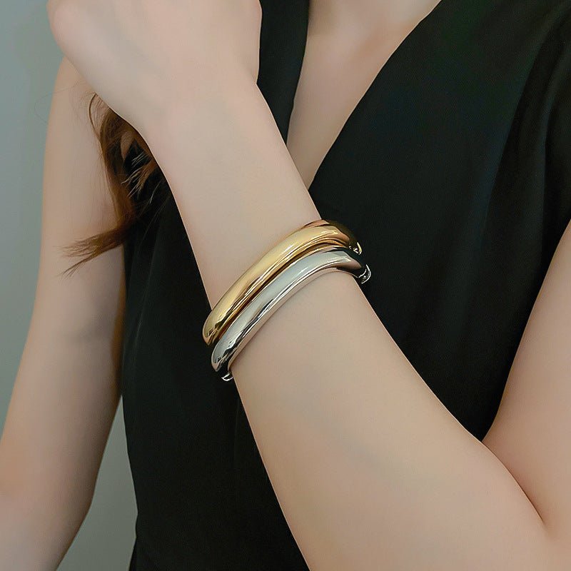 Bracelets Brillants Luxueux et Minimalistes de Haute Qualité - Bracelets Simples au Ton Froid et à l'Allure Sophistiquée (MAC242)