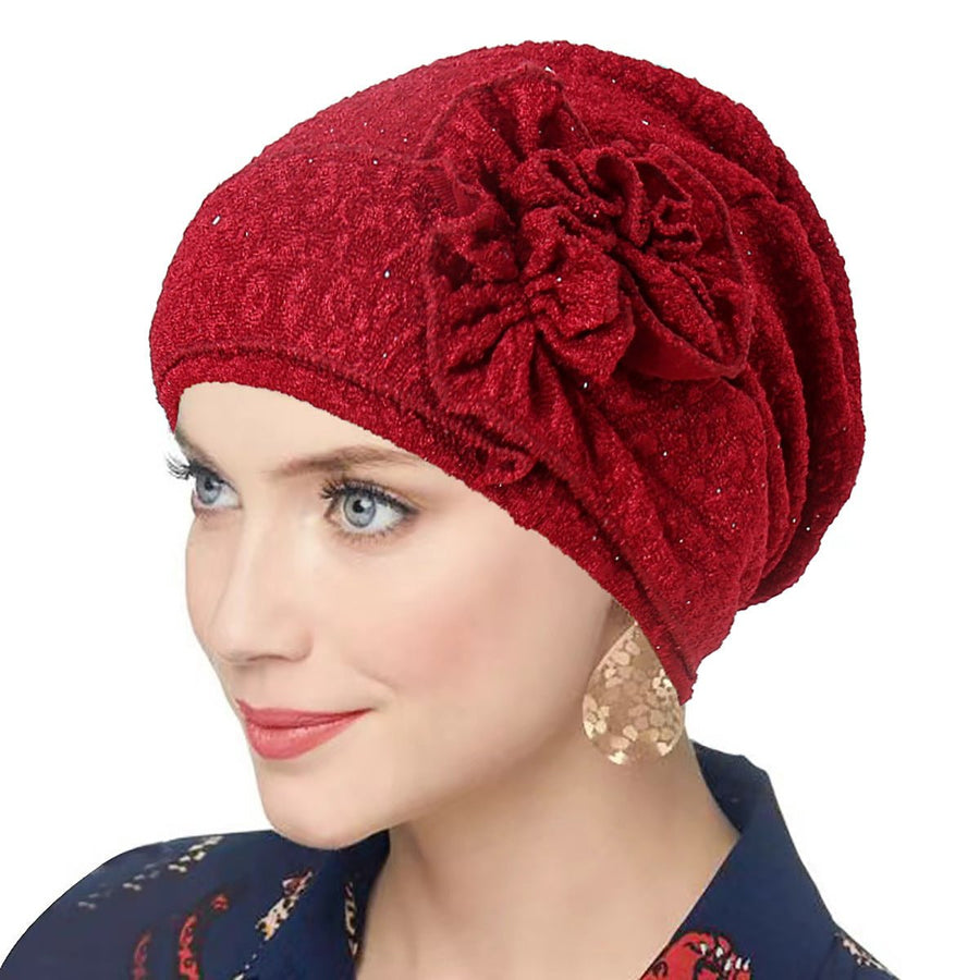 Foulard tendance en fleur de rose extensible pour femme (MH112)