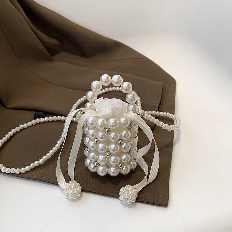 Sac Seau à Perles | Sac Bandoulière Perlé Fait Main (MAC364)