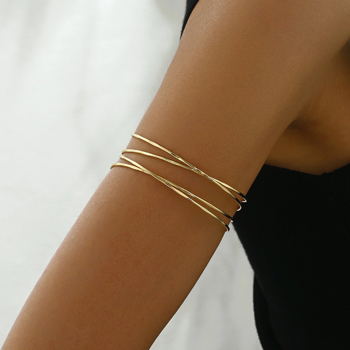 Bracelet manchette géométrique multicouche (MAC410)