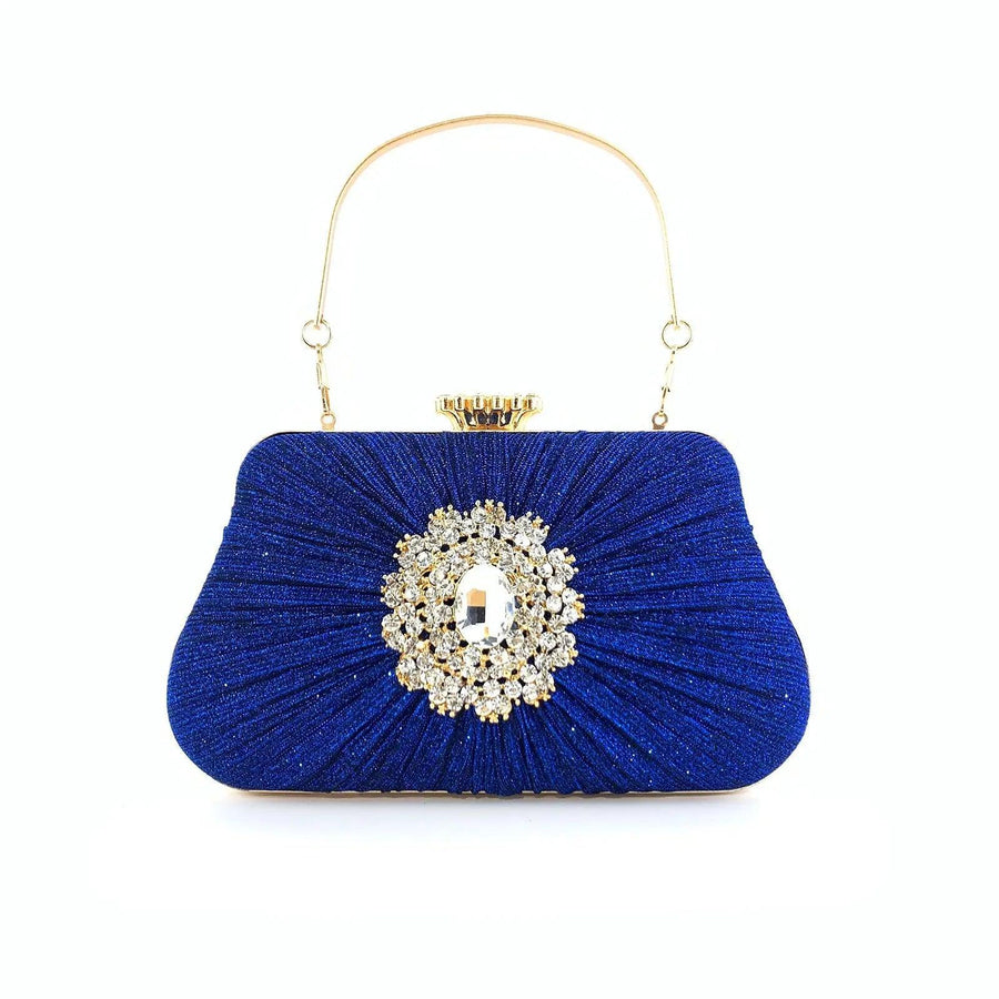 Sac MAC033 pour femme, plissé, artisanal, orné de strass