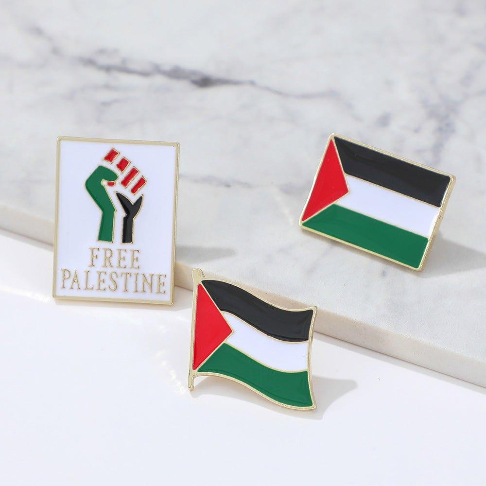 Épingle keffiyeh drapeau Free Palestine MAC105
