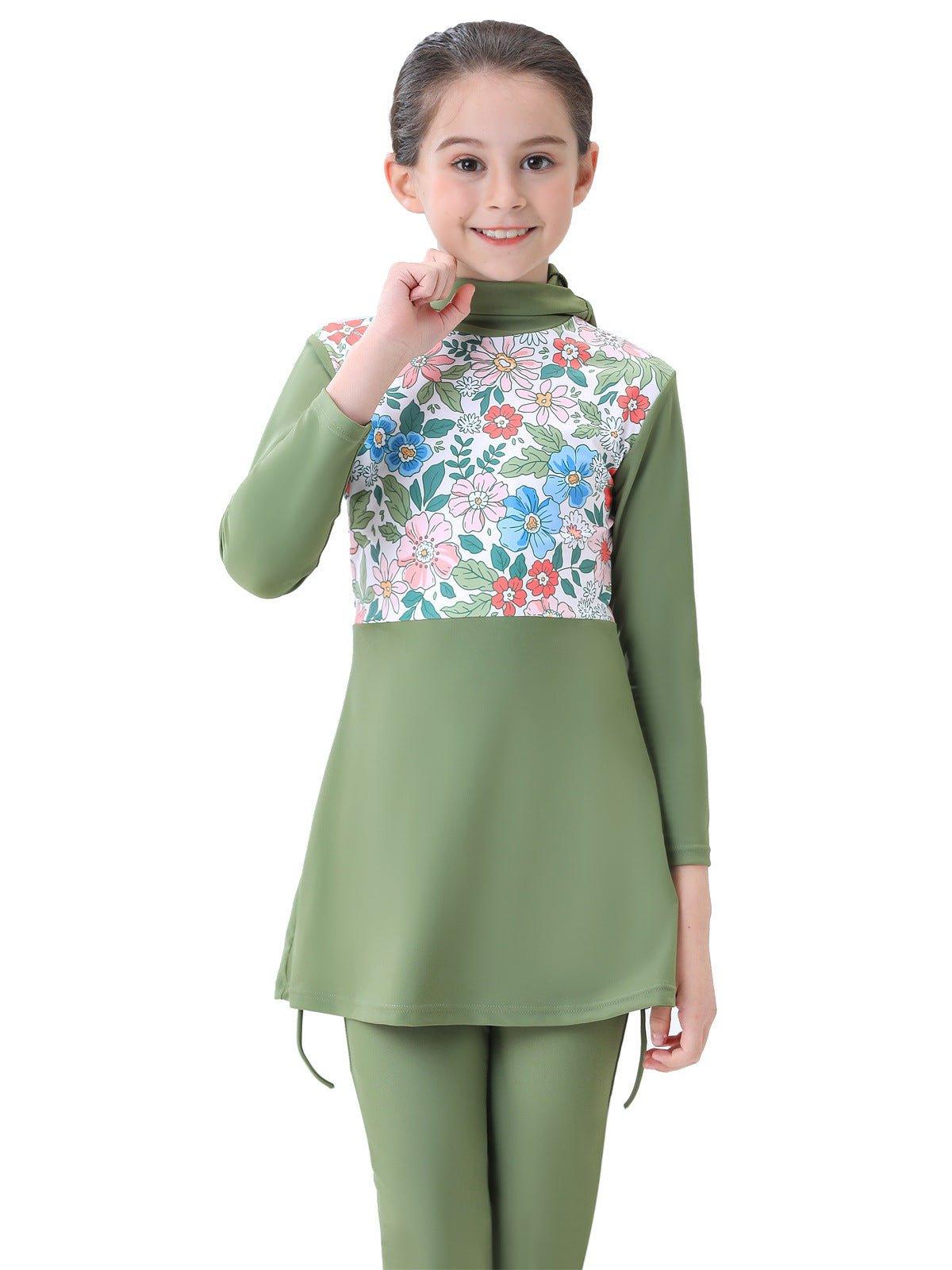 MB011 Maillot de bain enfant pudique pour la plage