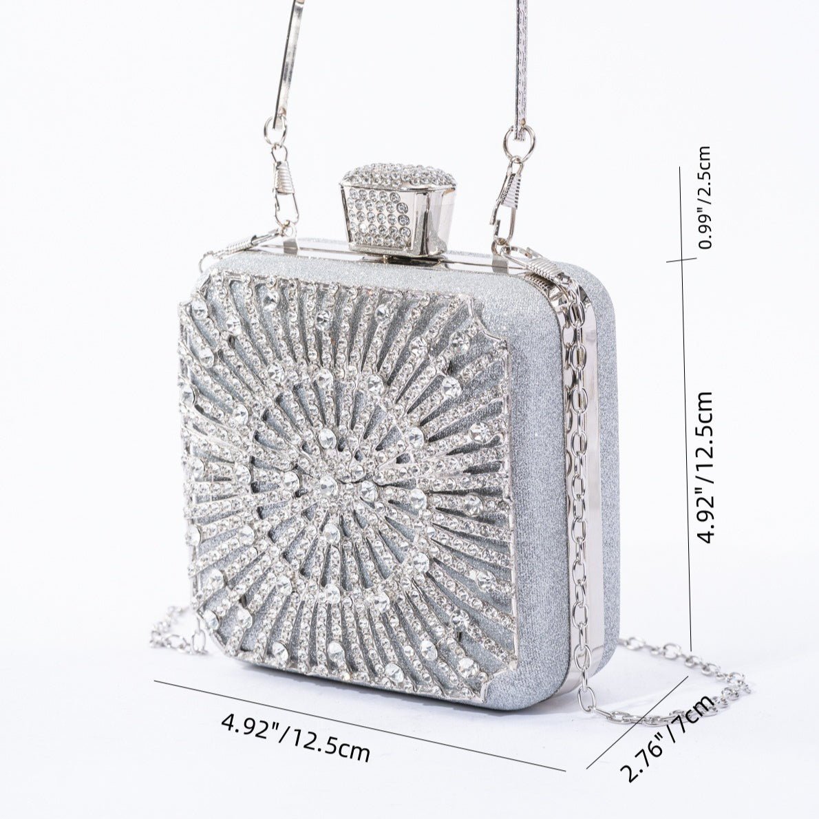 Sac Elegance Brilliant Diamond - Sac boîte de soirée fait main pour soirées et mariages (MAC269)