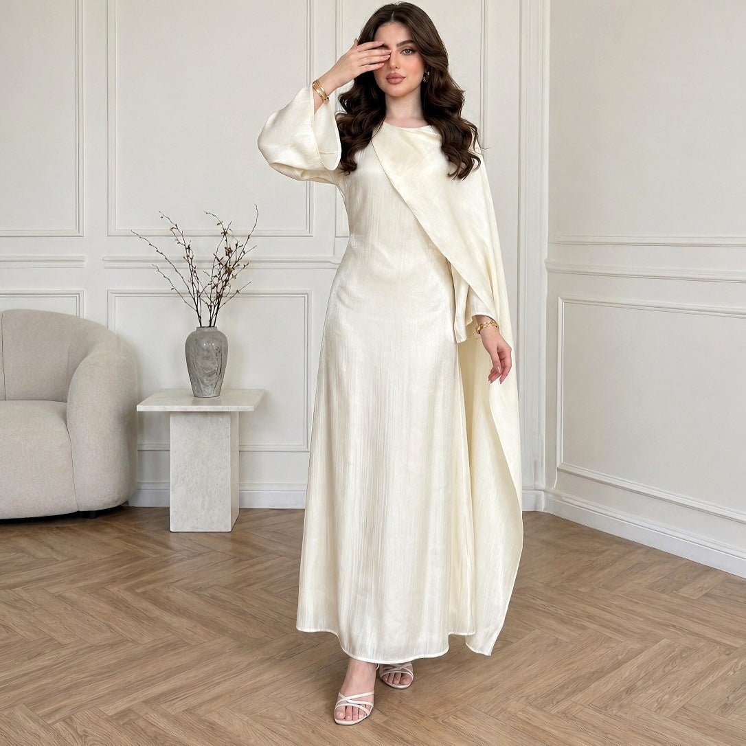 Robe Maxi à Manches Cape (MS502)