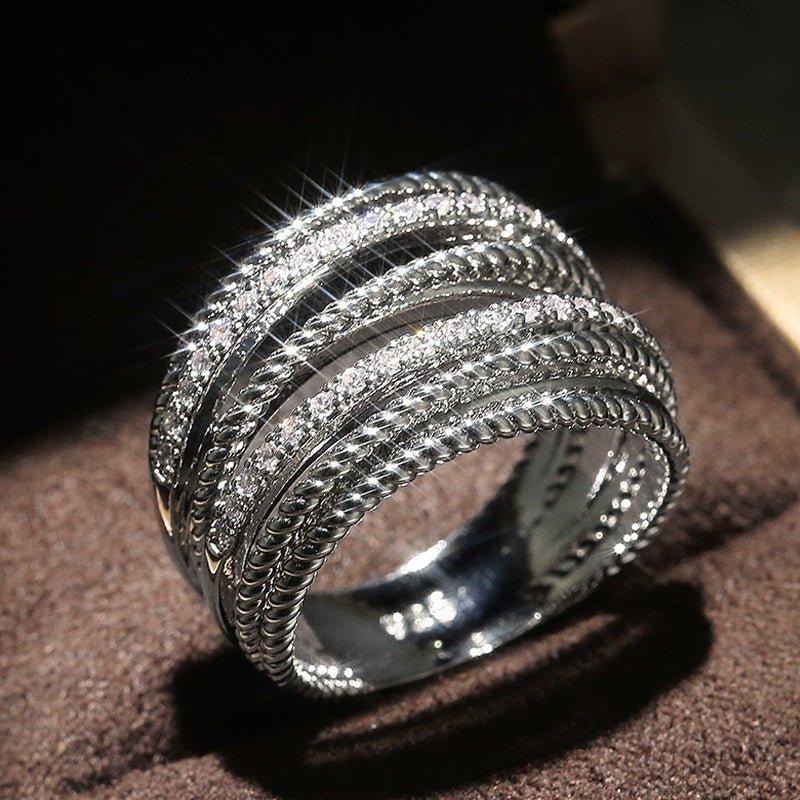Bague croisée en zircone (MAC192)
