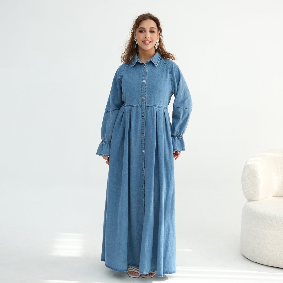 Robe Maxi en Denim Lyocell Tencel (MA398)