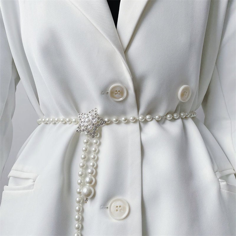 Ceinture Élégante et Polyvalente à Cascade de Perles (MAC349)