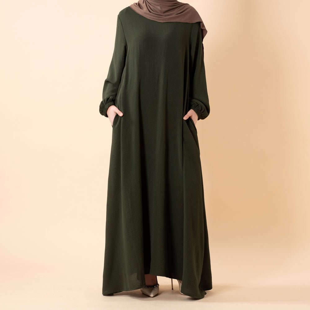 Robe Maxi Essential Flow en Crêpe avec Poches (UKMA385)