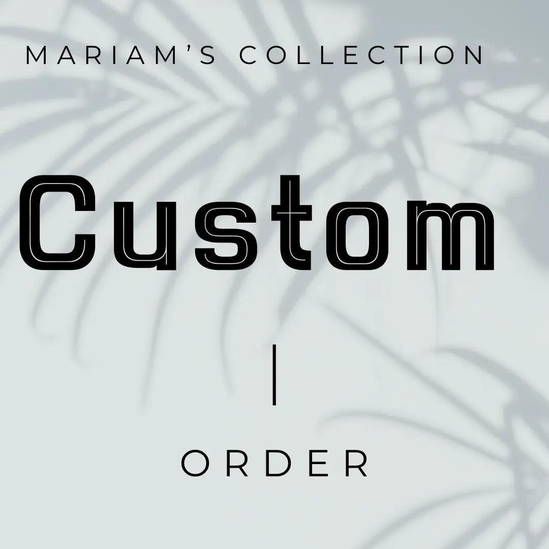 Vêtements personnalisés Mariam's Collection
