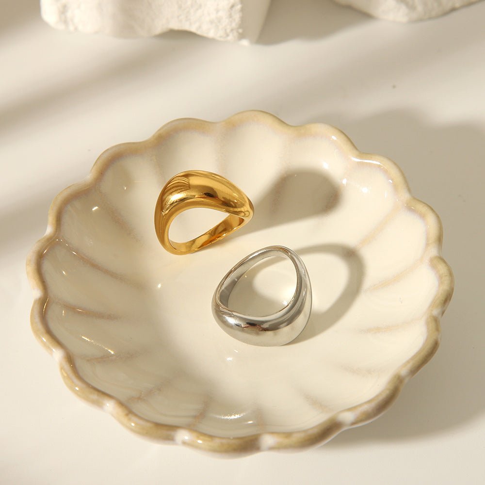 Bague Geometric Brilliance Anneaux minimalistes ultra-brillants pour superposition et style (MAC272)