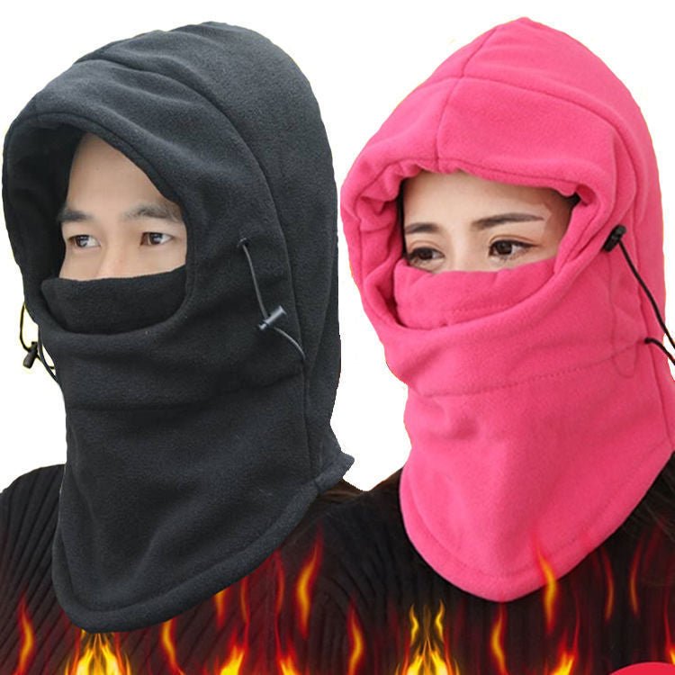 Cagoule d'hiver doublée polaire | Masque de ski intégral avec capuche ajustable (MAC306)