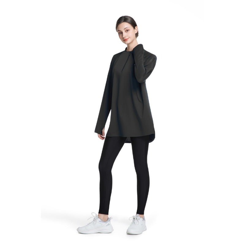 Haut de running pour femme séchage rapide demi-zip (MS115)
