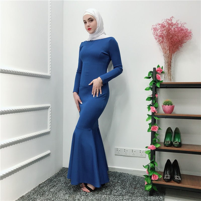 Robe longue extensible avec ourlet sirène (MS457)