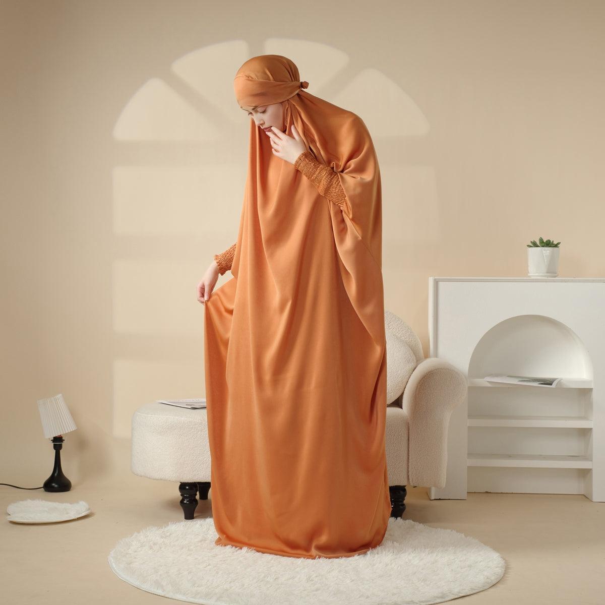 MJ006 Poignet scrunchie en tissu satiné pour Jilbab 1 pièce