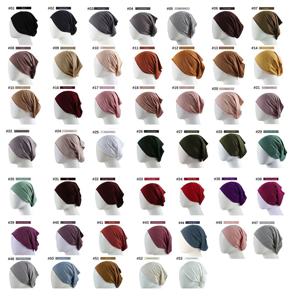 Bonnet Hijab en Coton Mercerisé | Bonnet Tube Extensible (MH198)