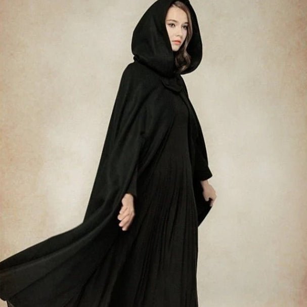 Manteau Cape Longue à Capuche et Châle | Poncho Châle à Capuche Polyvalent en 5 Couleurs (MOA088)
