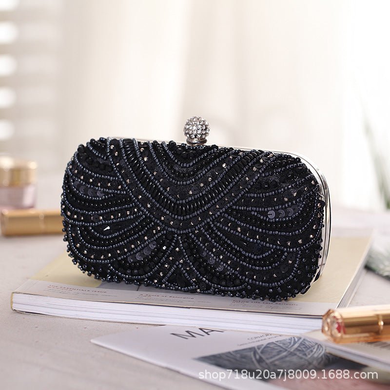 Sac pochette élégant orné de perles pour mariages et soirées (MAC278)