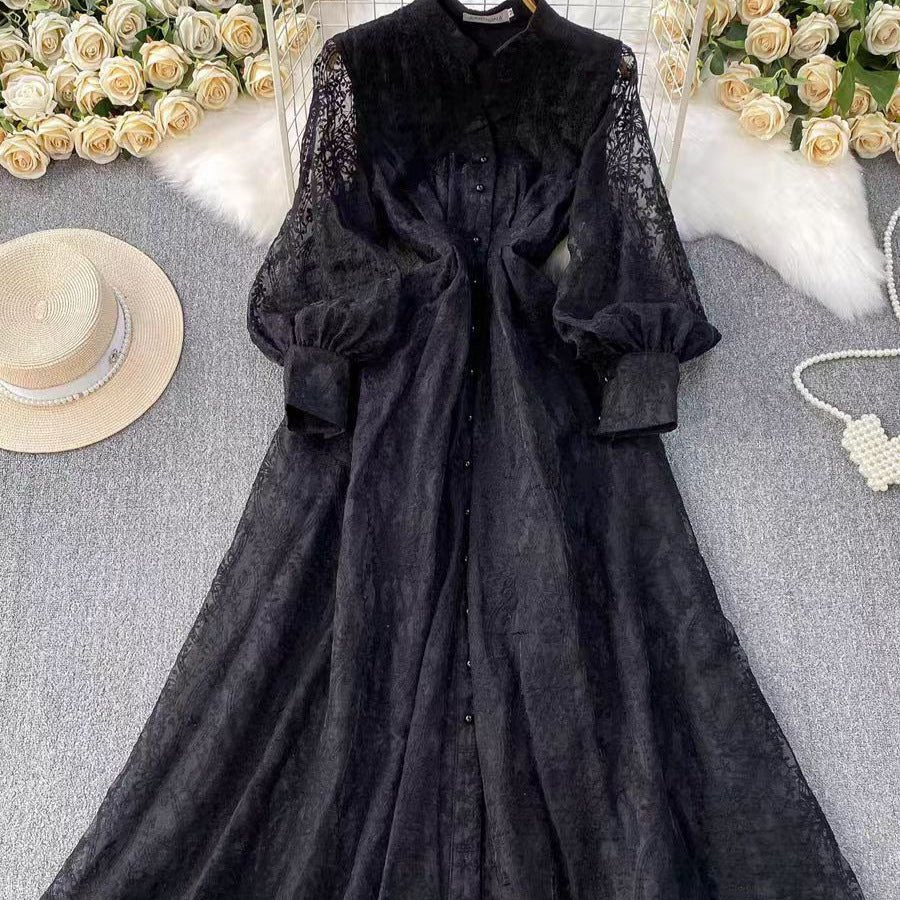 Robe en dentelle brodée (MS327)