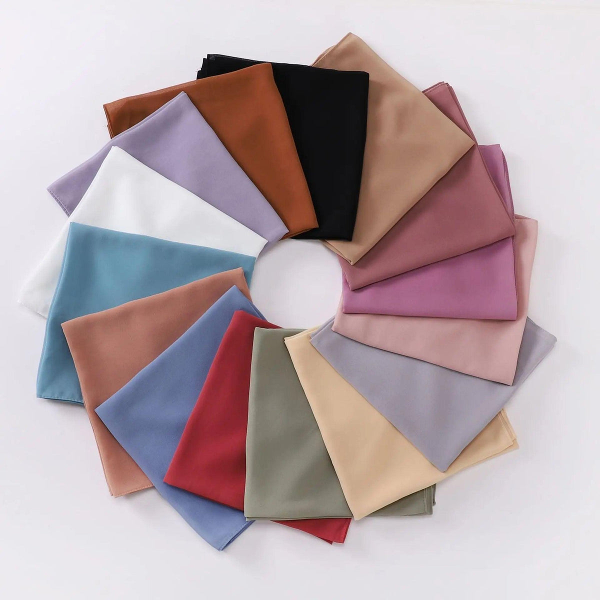 Hijab carré en mousseline perlée (MH028)
