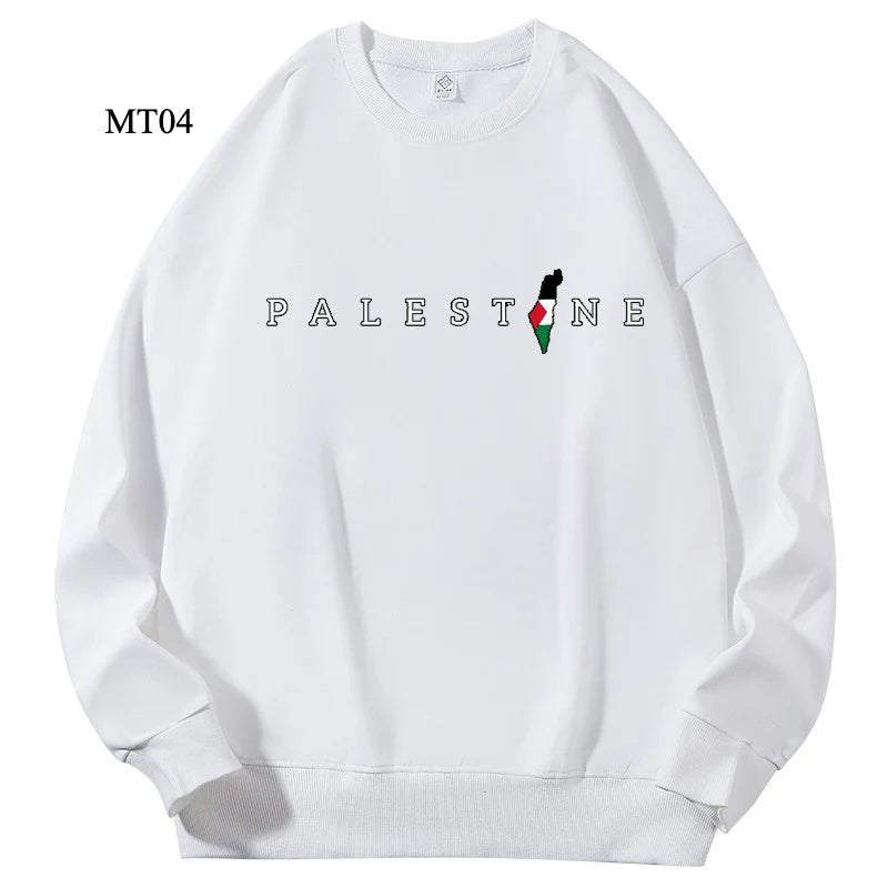 Sweatshirt Keffiyeh Ramadan Personnalisable pour Adultes – Design Sans Capuche, Haute Qualité (MTC003)