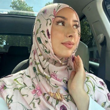 Foulard Hijab Imprimé Floral Poly-Coton (MH233)