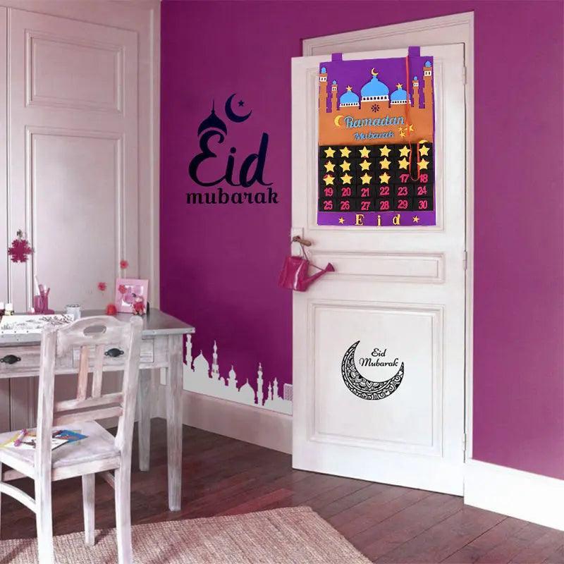 Pendentif Suspendu Calendrier en Tissu MR044 pour Ramadan