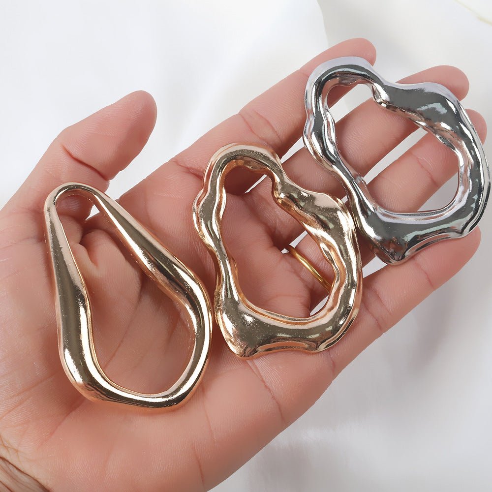 Bague en métal irrégulière pour hijab (MAC365)