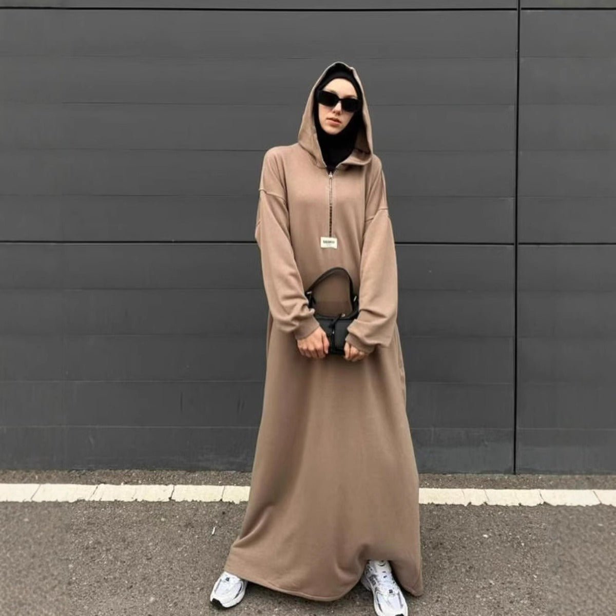 Robe Modeste à Capuche | Abaya Décontractée à Manches Longues pour Femmes Musulmanes (MA257)