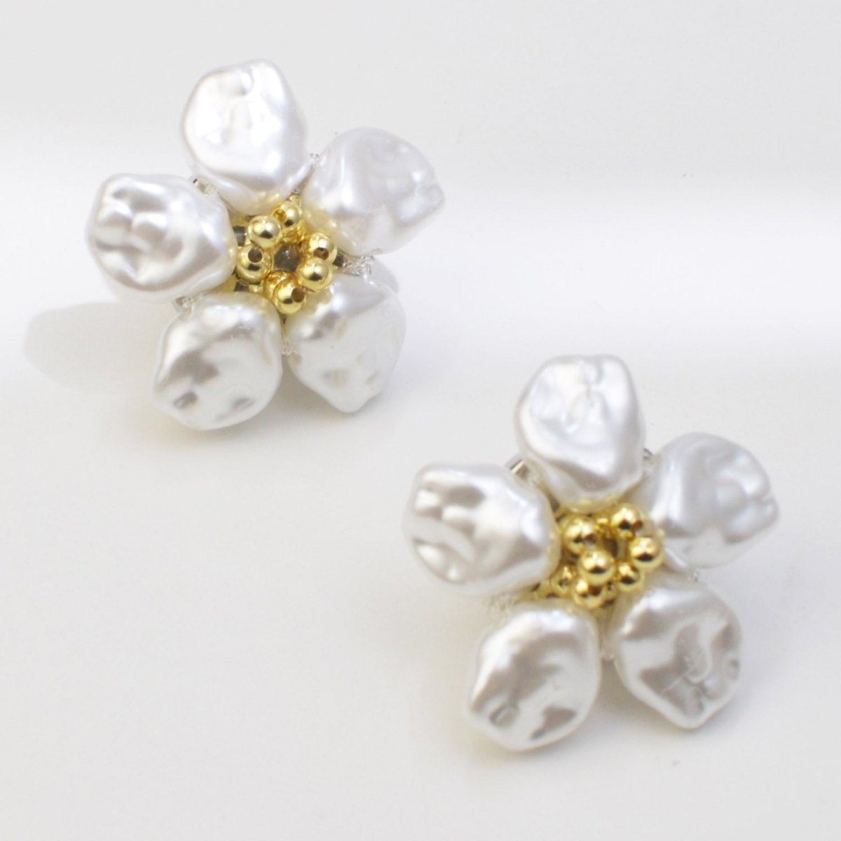 Boutons de manchette Fleur de Perle | Clips décoratifs pour chemise (MAC358)