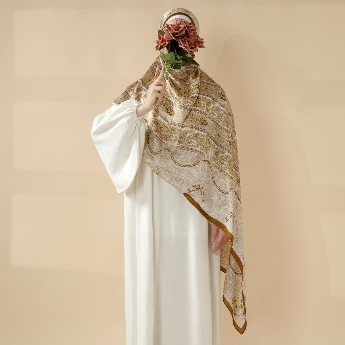 Foulard Souple Imprimé Cachemire Bohème – Étole Longue et Légère & Hijab Modeste (MH106)