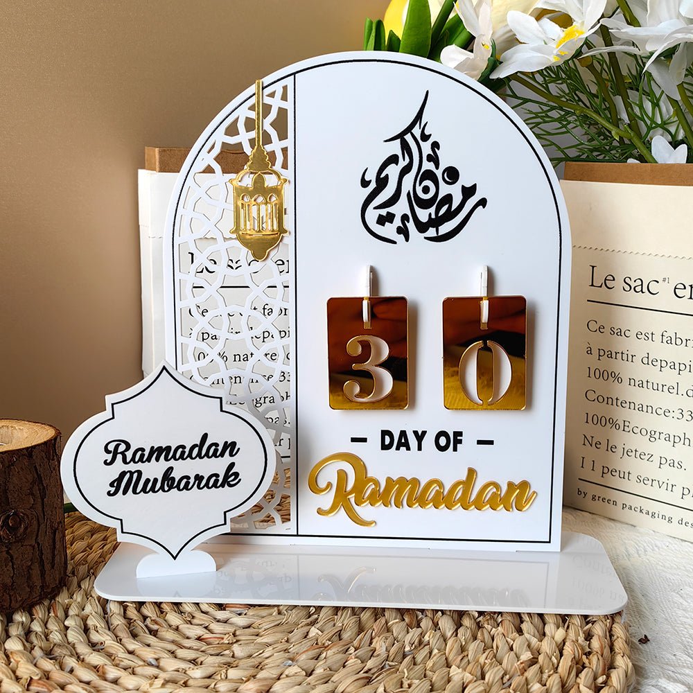 Ornement acrylique de compte à rebours créatif pour le Ramadan (MAC381)