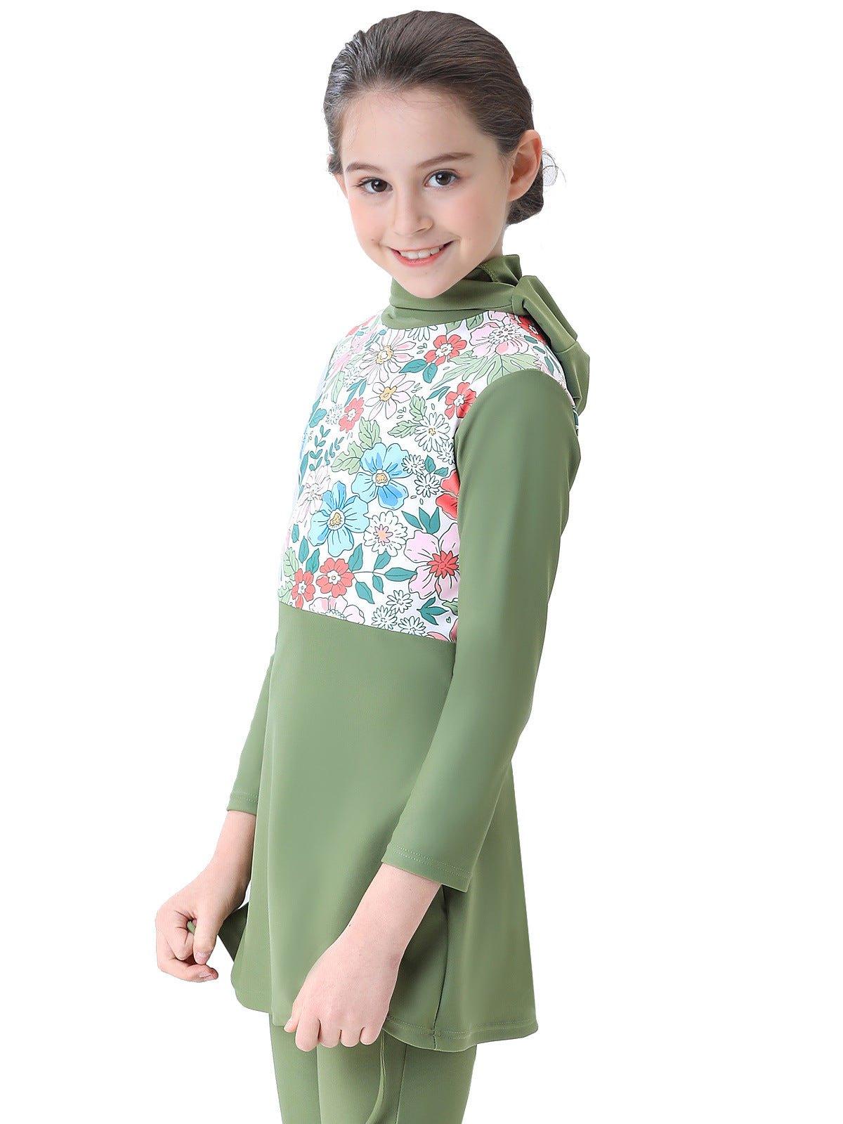 MB011 Maillot de bain enfant pudique pour la plage
