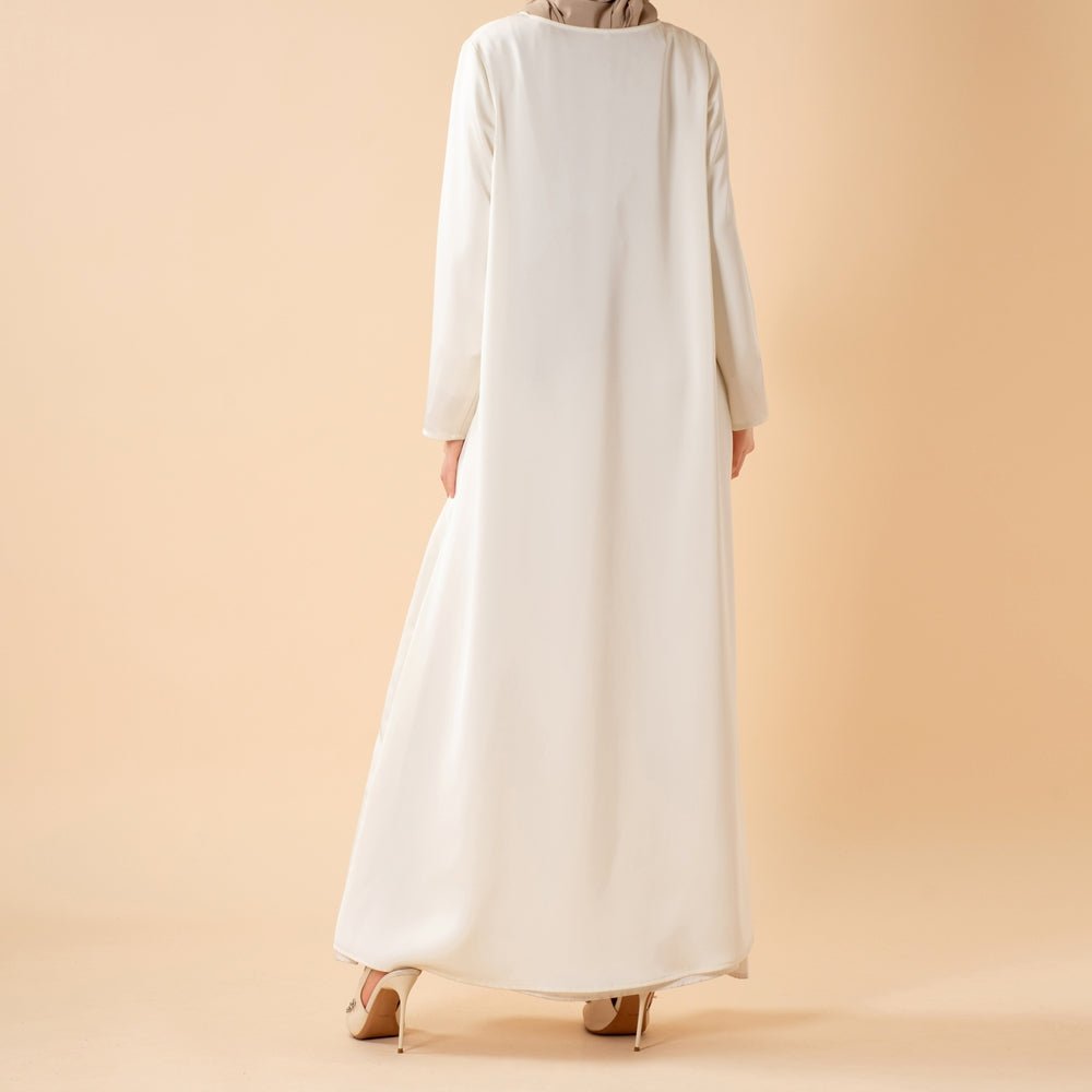 Robe Intérieure Satin Manches Longues (UKMA061)
