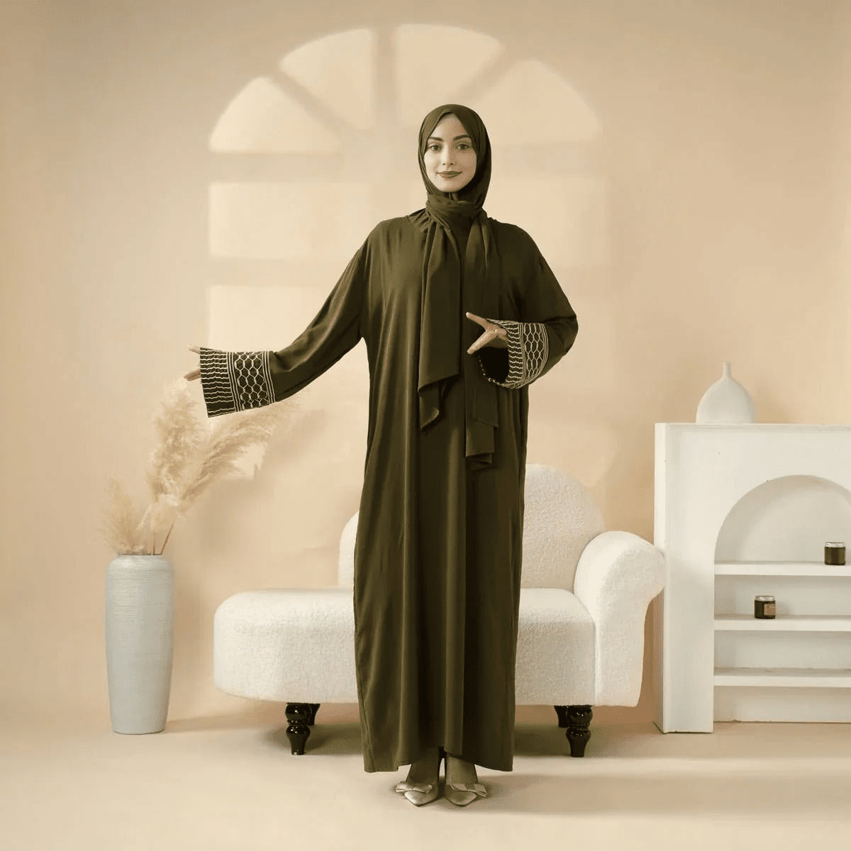 Robe Abaya Foulard de Poche Portable - Pièce d'Archive - MP042 (Taille Unique uniquement)