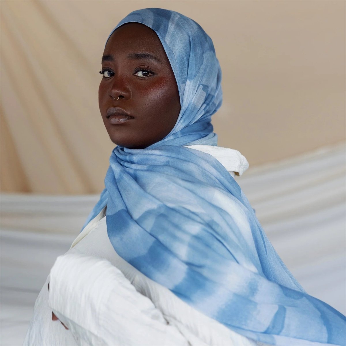 Collection de hijabs polyvalents à motifs aquarelle (MH175)