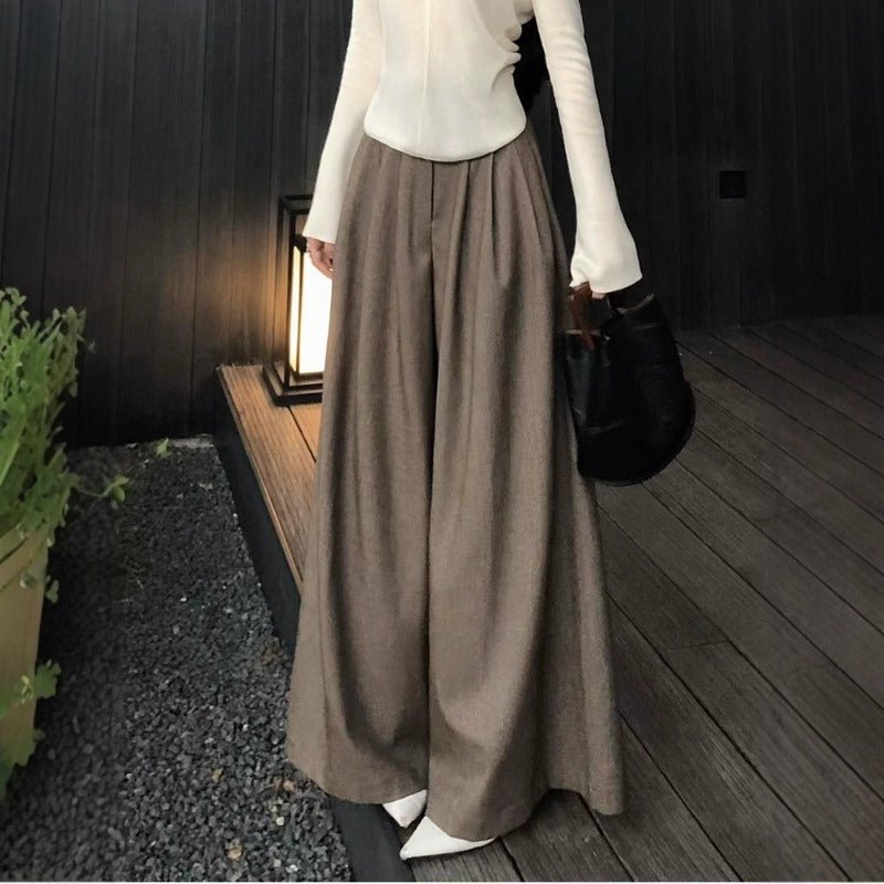 Pantalon Palazzo Taille Haute à Jambe Large | Coupe Ample et Tailleur (MS178)